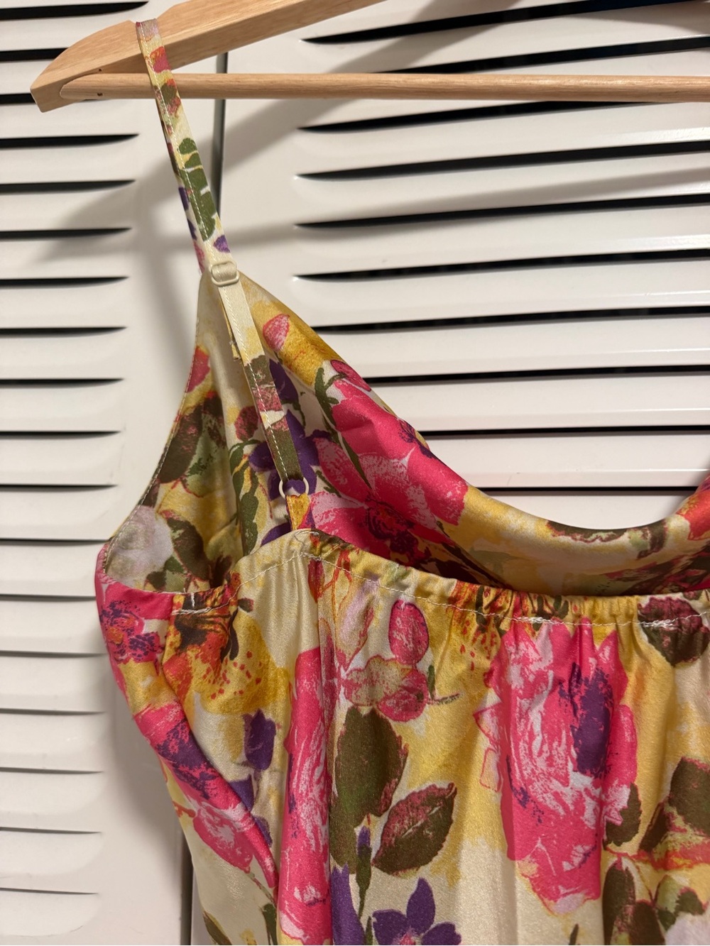 Inspired Hearts Floral Slip Midi Dress in Pink & Cream - Picture 5 of 6